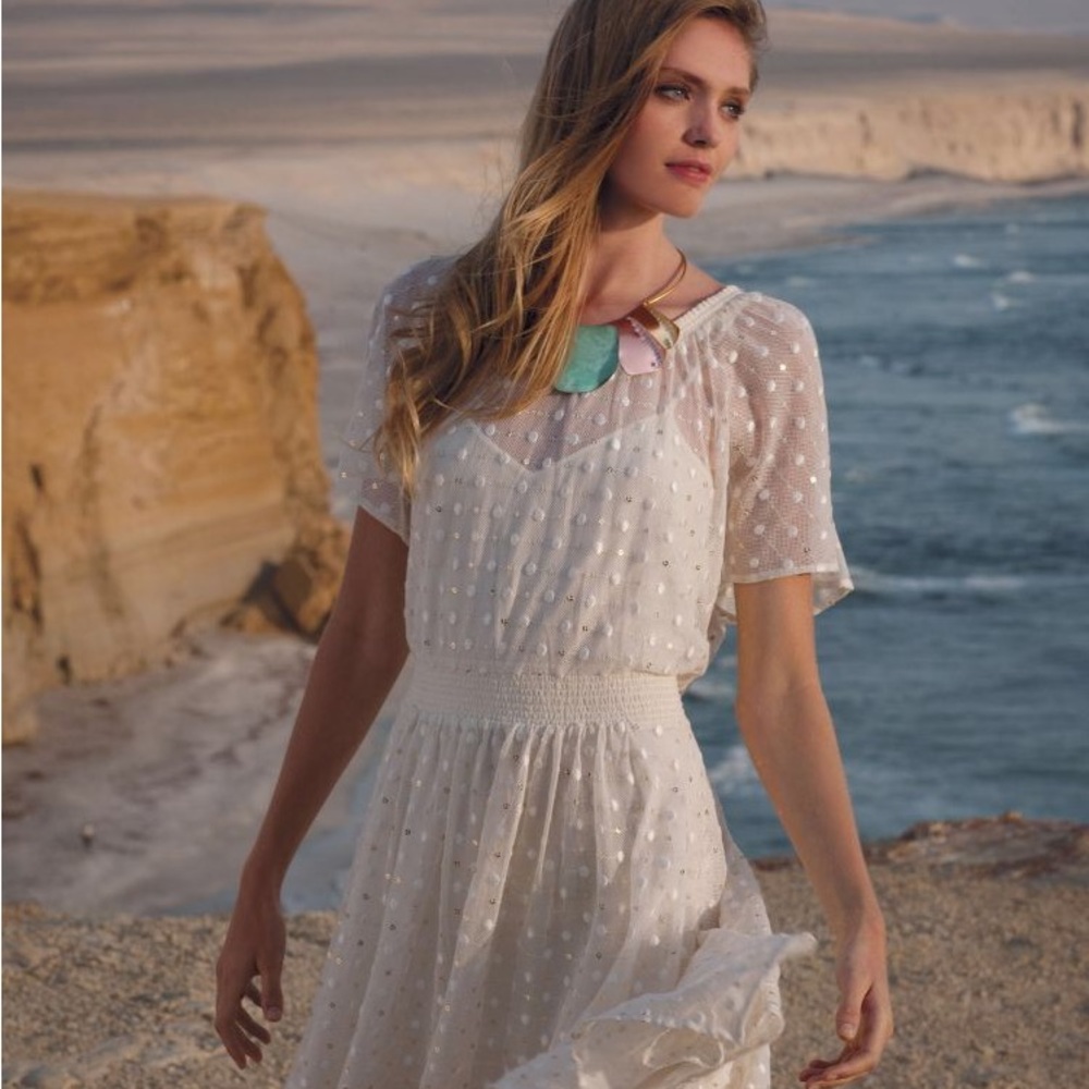 Lace overlay from anthropologie- no slip